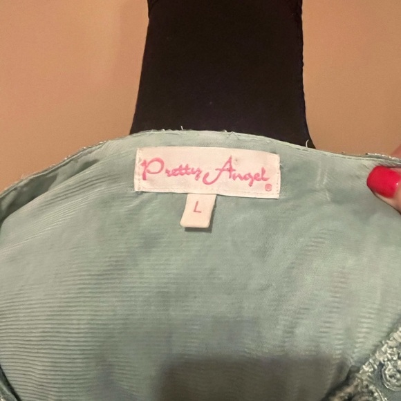 Pretty Angel Boho Mesh Crop Top Silk Blend Sheer Embroidered Long Sleeves, Large - Picture 6 of 8